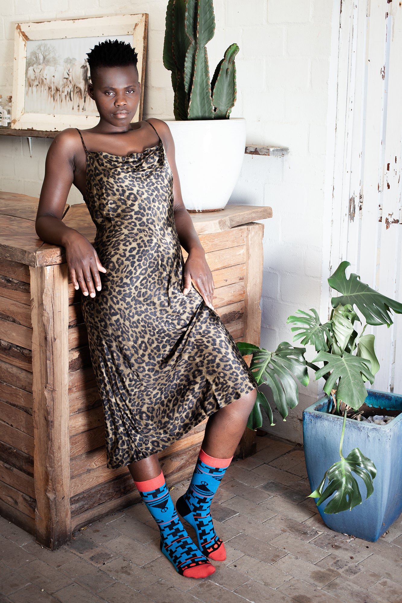 Basotho Blue Socks